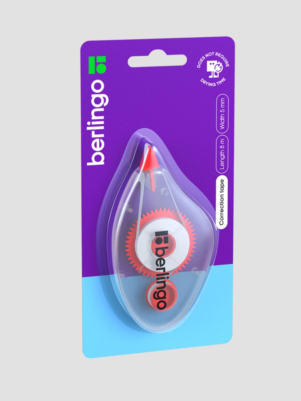 Корректирующая лента Berlingo, 5мм*8м, блистер, европодвес FKs_08051 1