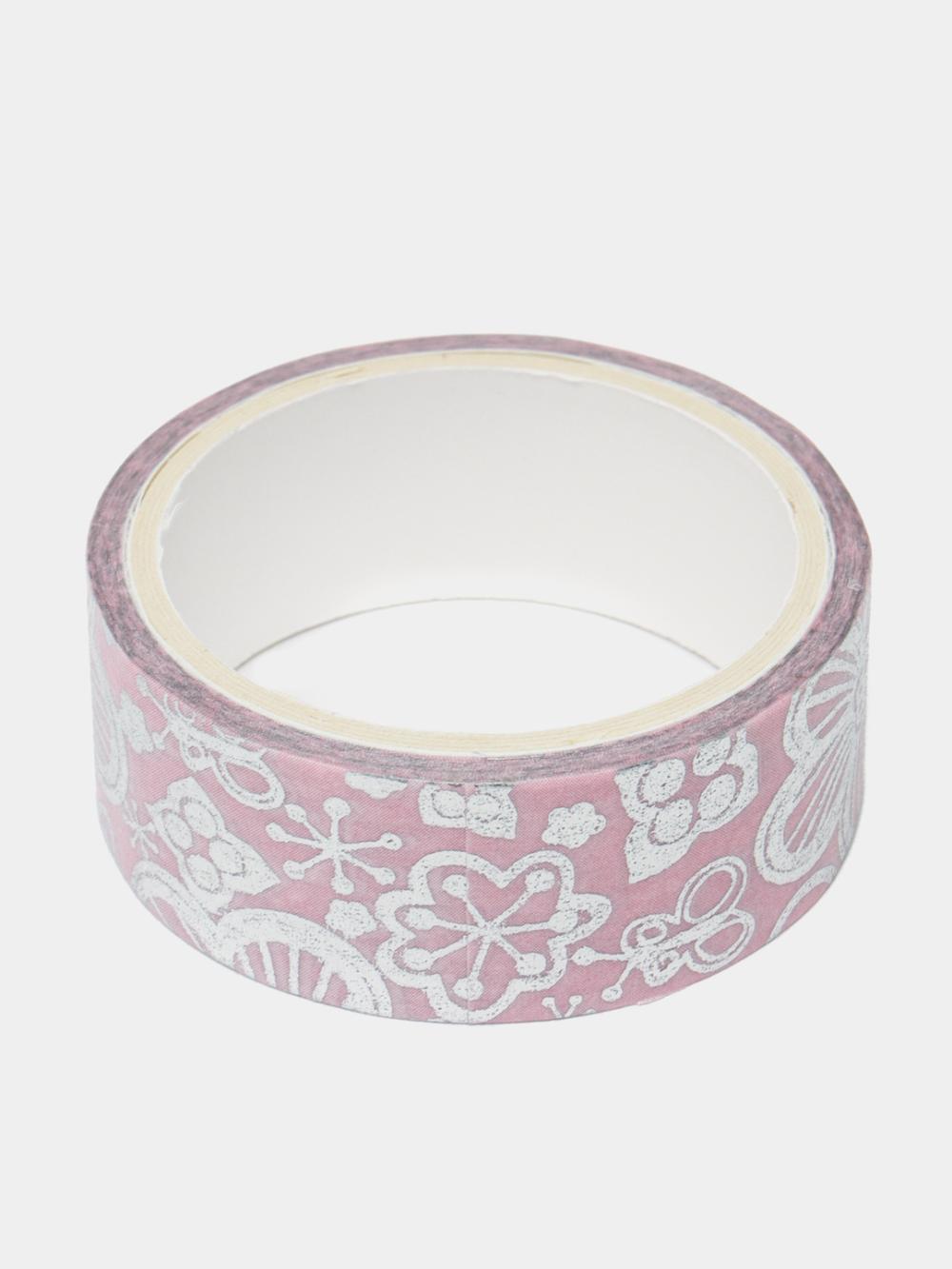 Клейкая лента декоративная MESHU "Pink elegance", 1,5см*3м MS_36869 1