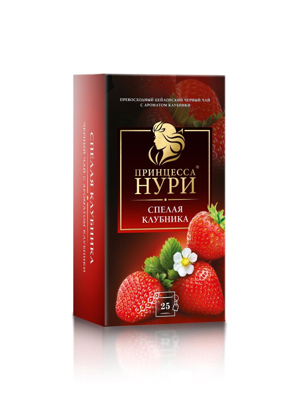 Чай чёрный Princess NOORI STRAWBERRY (1.5гр x 25 пакетиков) x 18 1