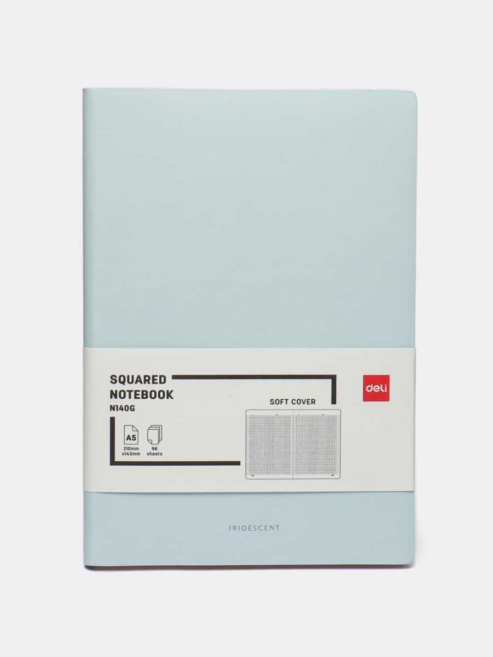 Книжка записная 96л A5 (сн) N140G Deli (клетка) 140G-N-bl 1
