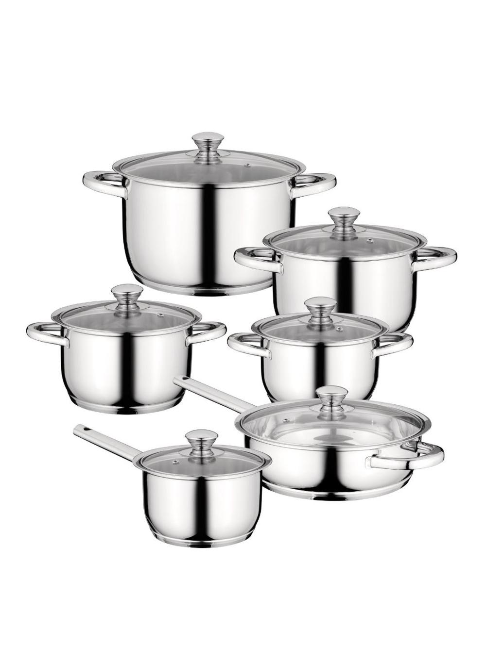 Набор посуды BergHOFF Gourmet 1100246, 18/10 нерж. сталь, 12 предметов 1