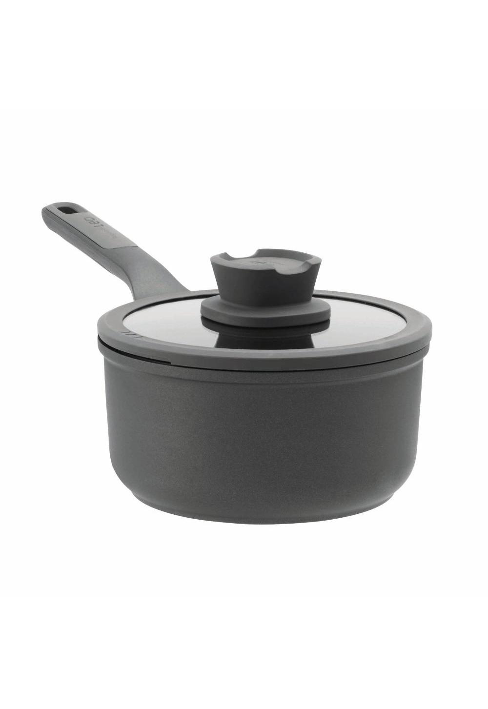 Ковш BergHOFF Stone, с крышкой, антипригарный, 18 см, 2л, черный 1
