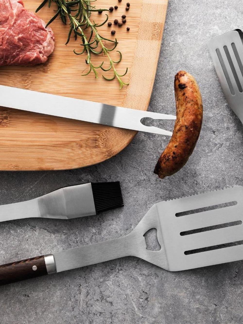 Вилка для мяса BergHOFF essentials, нержавейка, дерево, 43.5 см 2