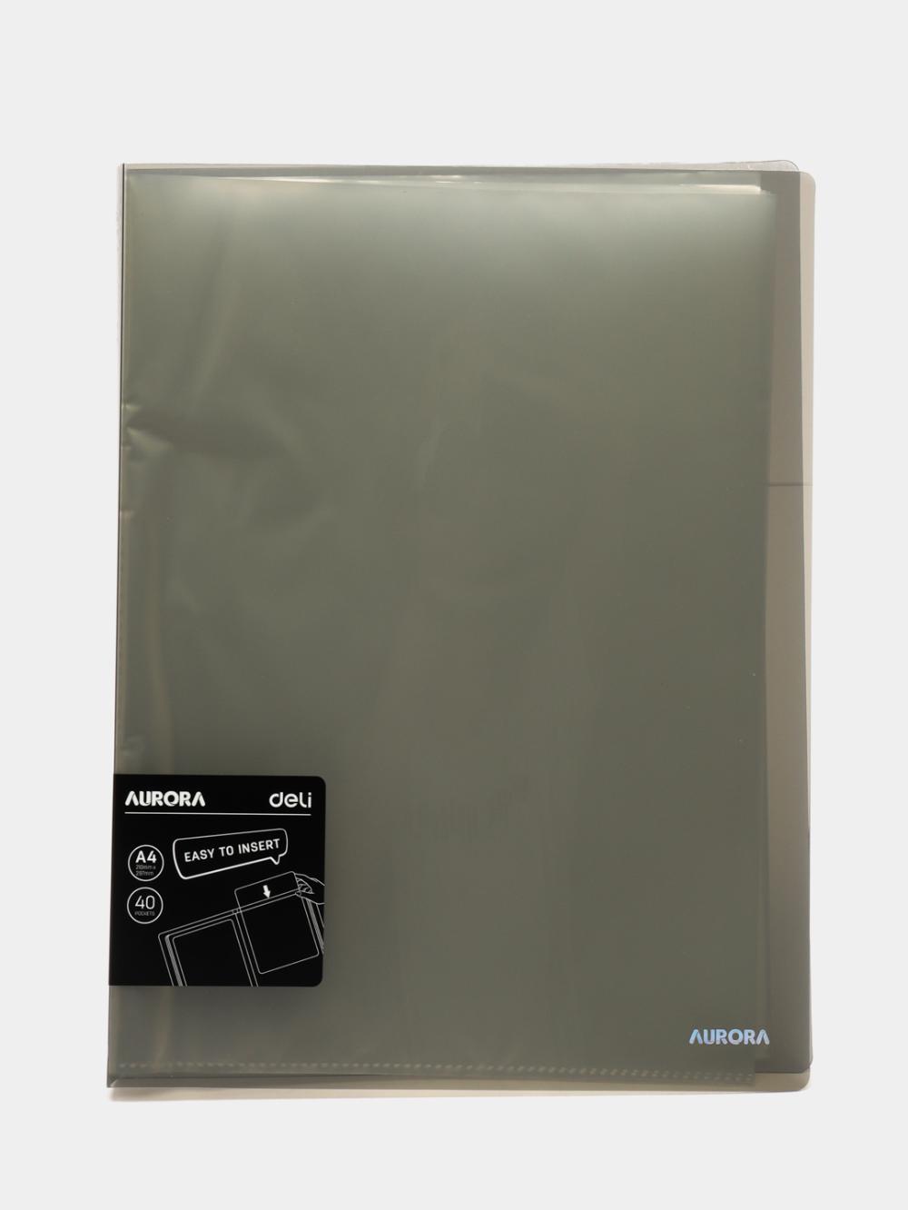Папка с 40 файлами Aurora, черная, 02622, Deli 02622-EB 1