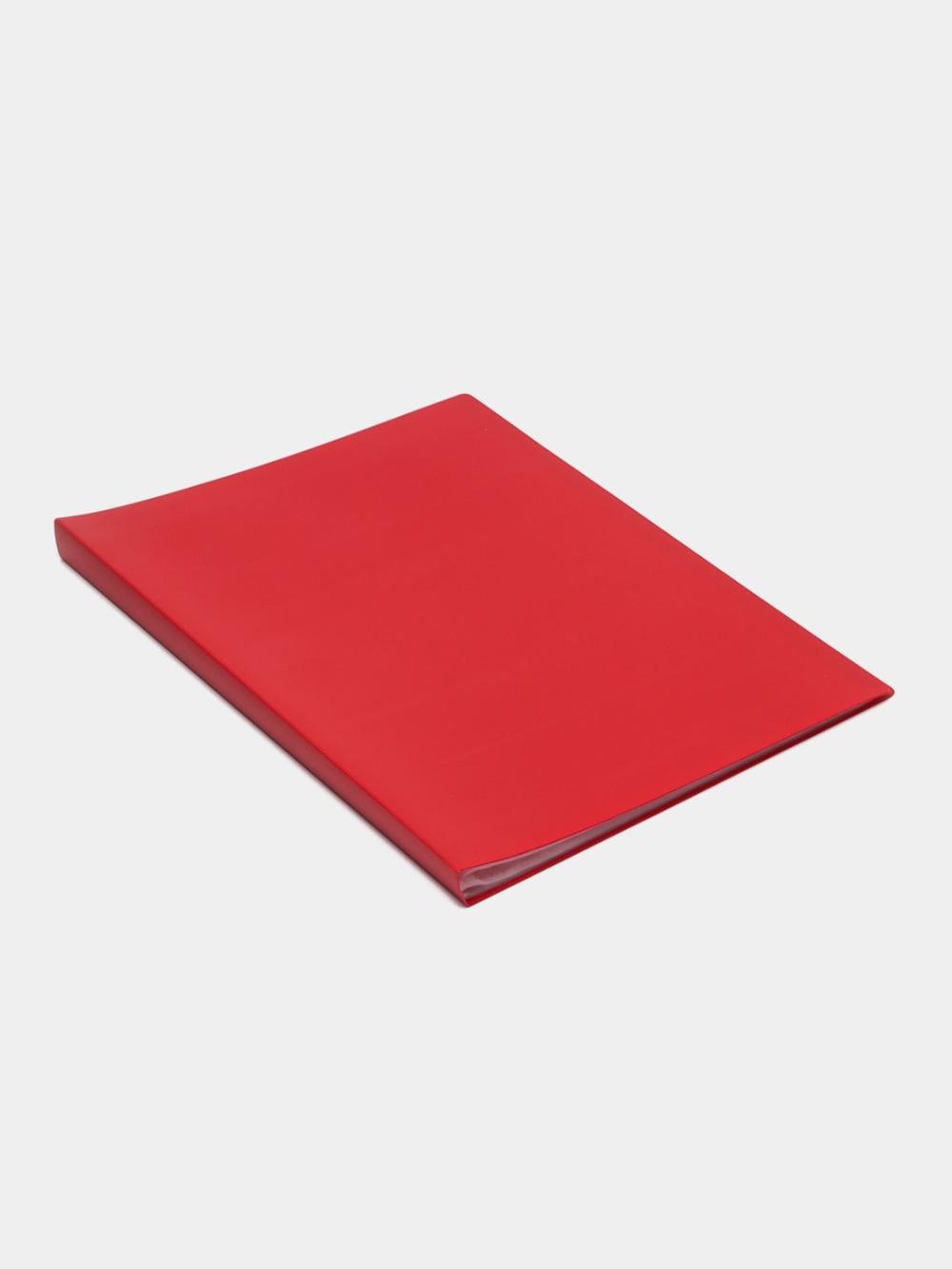 60 vkladishli papka Стамм, A4, 21 mm, 600 mkn, plastik, qizil, ММ-32211 1