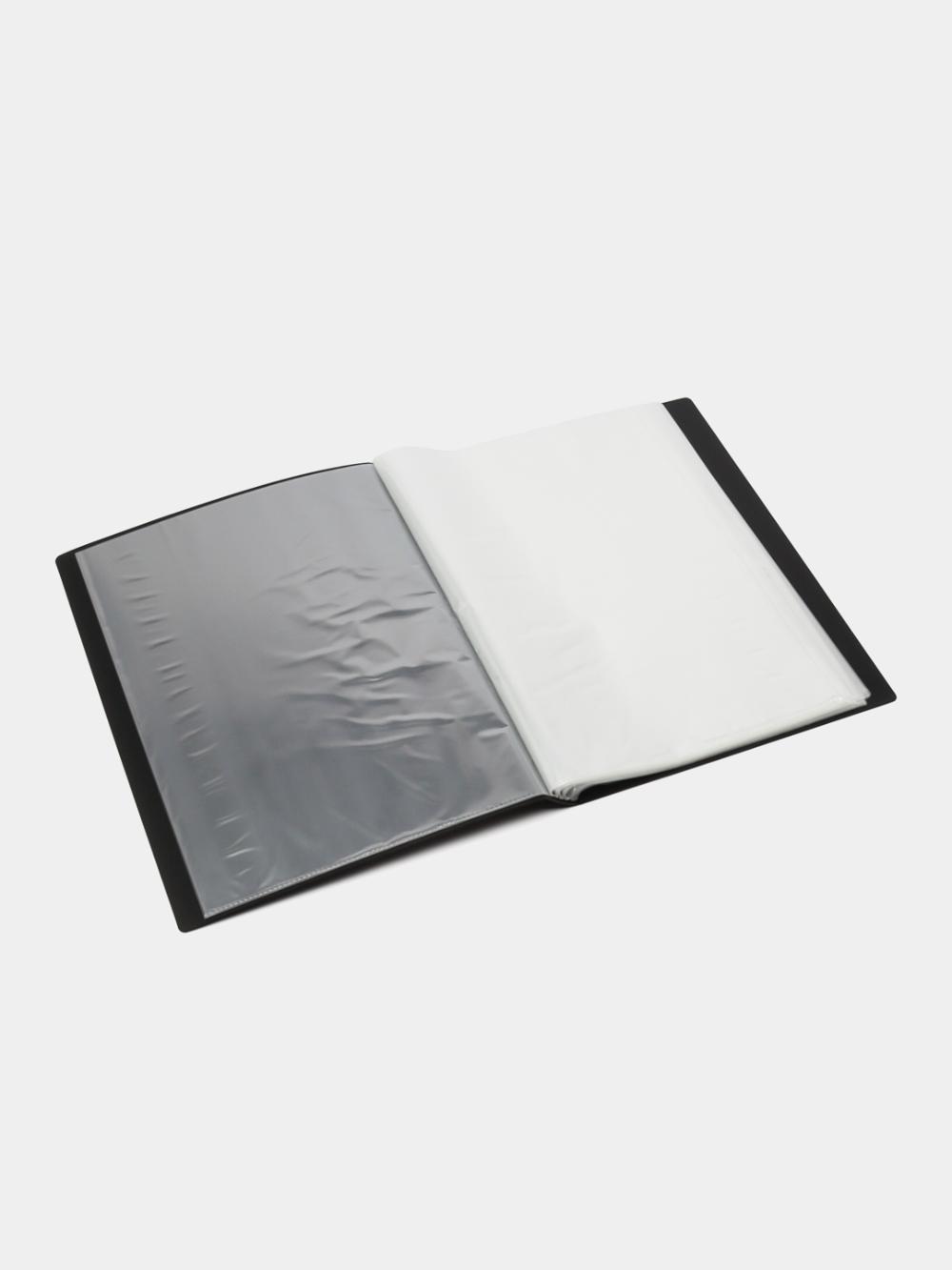 80 vkladishli papka Стамм, A4, 30 mm, 600 mkn, plastik, qora, ММ-32266 3