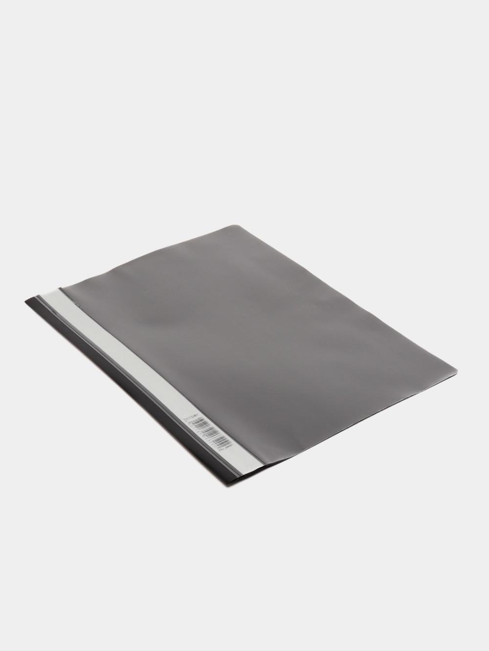Plastik papka-skorosshivatel, perforatsiyali, Стамм, A4, 160 mkn, shaffof ustli qora, ММ-32254 2