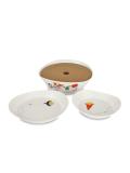 Тарелки BergHOFF Eclipse ornament, для супа, фарфор, цвет желтый, диаметр 20см, набор 2шт 2