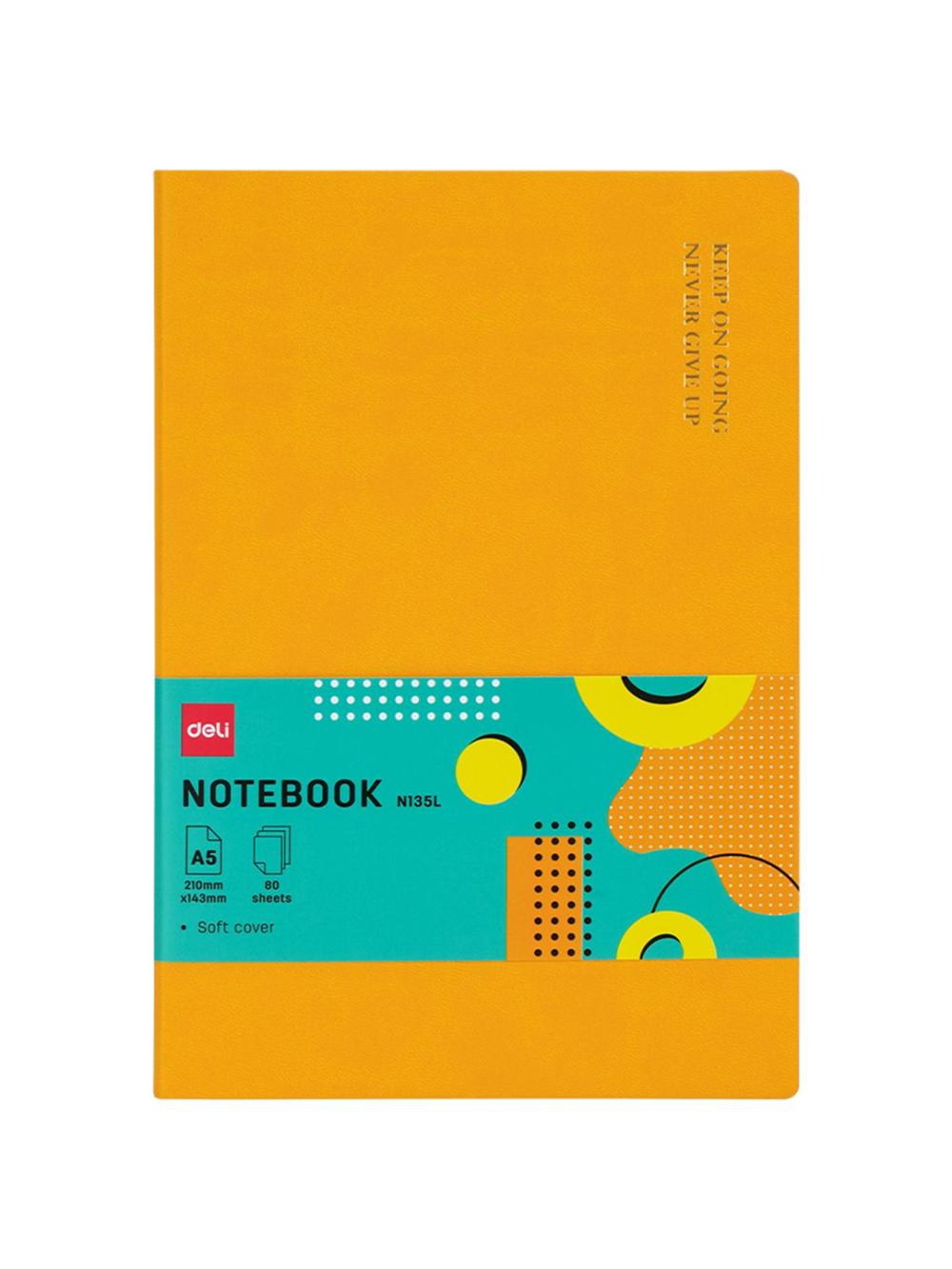 Книжка записная 80л A5 (ор) N135G Deli  (клетка) 135G-N-or 1