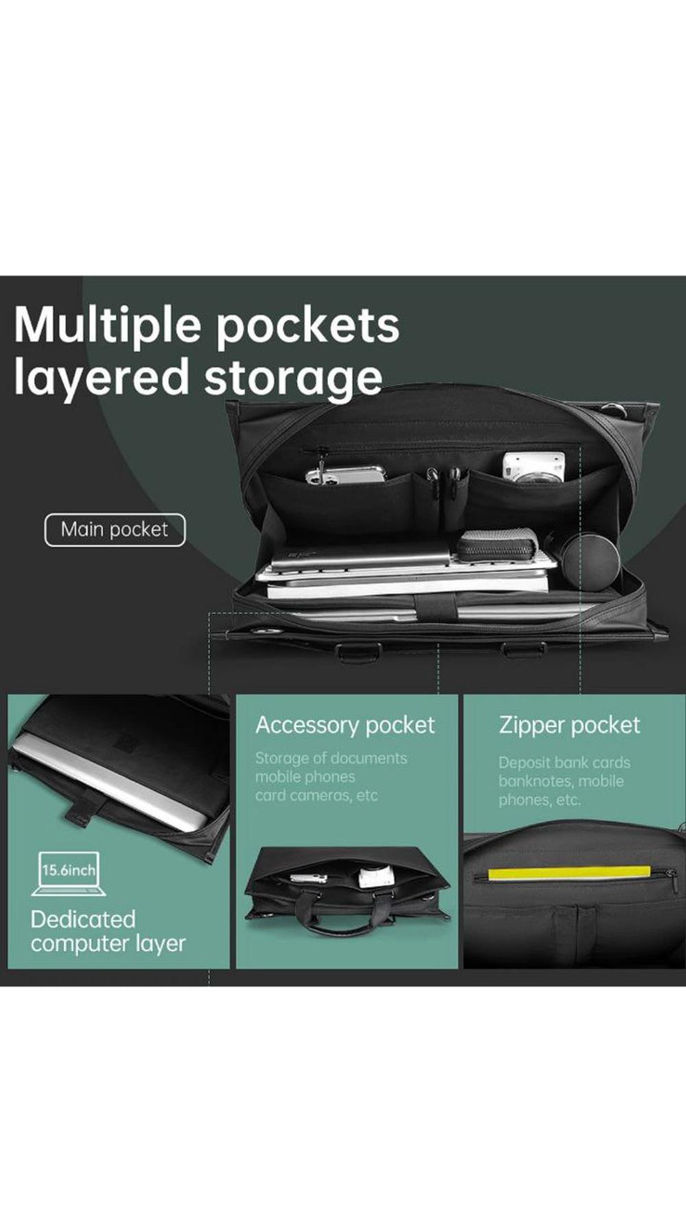 Mужская cумка 15.6" Mark Ryden Oxford MR8003, для ноутбука и Macbook, через плечо 4