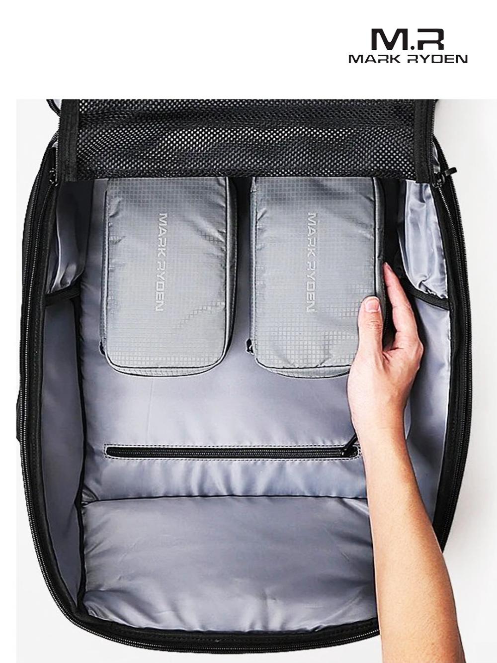Ryukzak Mark Ryden MR7080X, 15.6" noutbukka, 2 ta kosmetik sumka komplektda, safarlari uchun 5