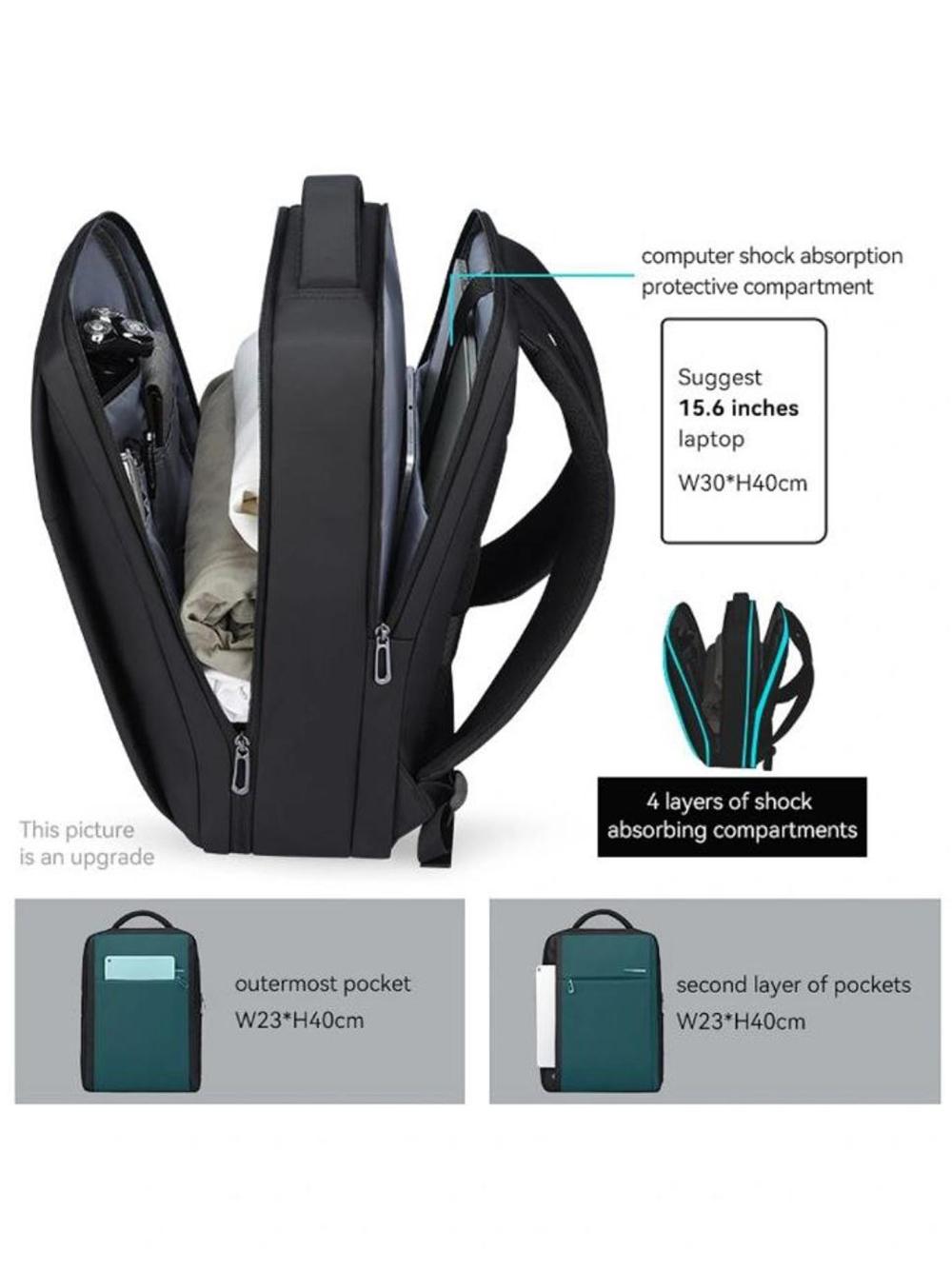 Biznes-ryukzak Mark Ryden MR2900, 15.6" noutbukga, maktab va ofis uchun, Oksford 3