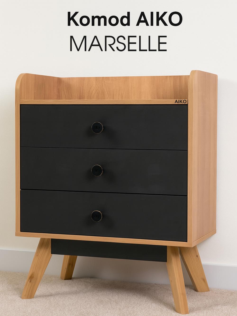 Комод с ящиками AIKO Marselle, для одежды, спальни и хранения вещей, 68*40*87 см 1