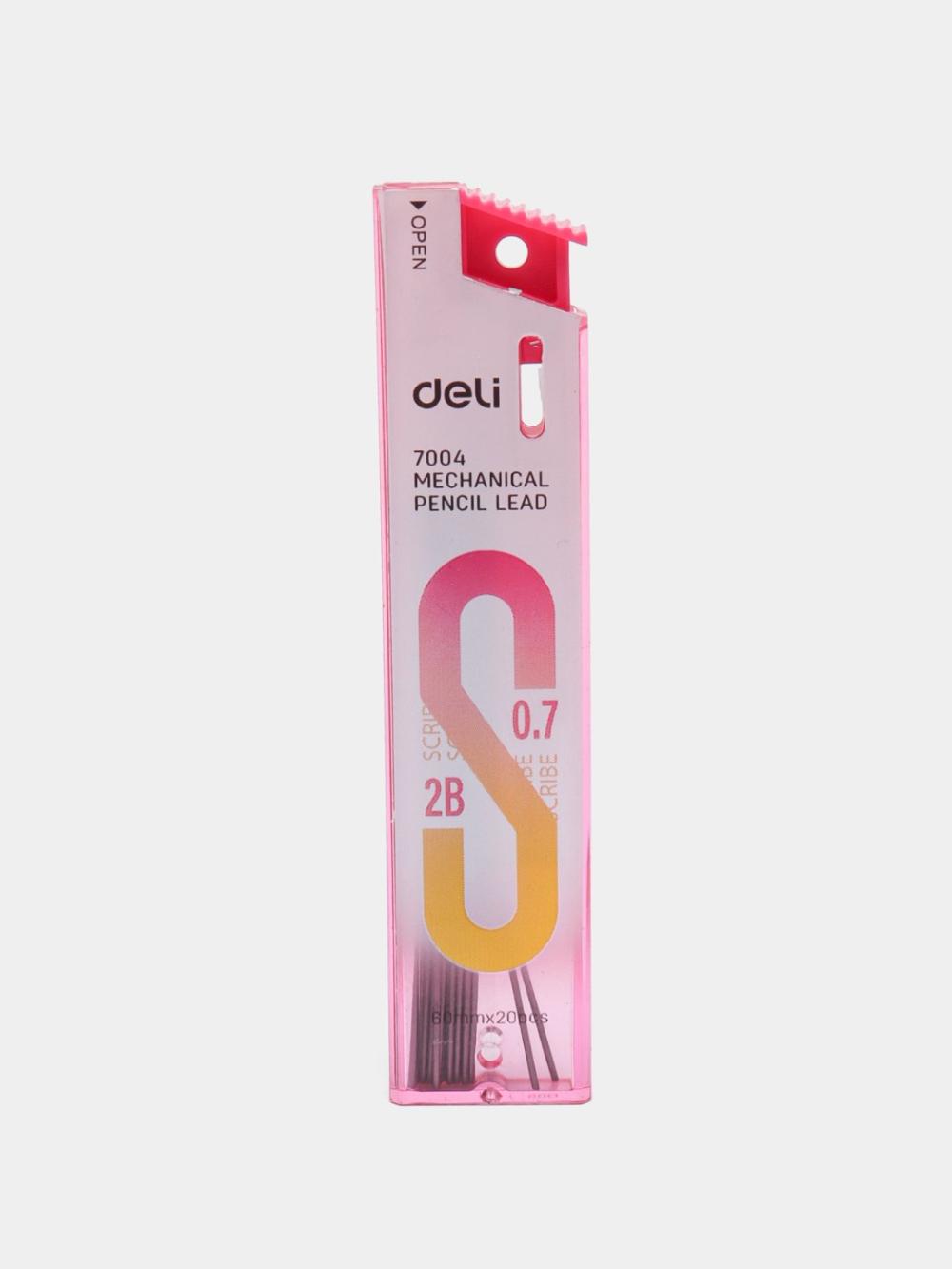 Грифель 0,7мм 2В 20шт 7004 Deli 7004 1