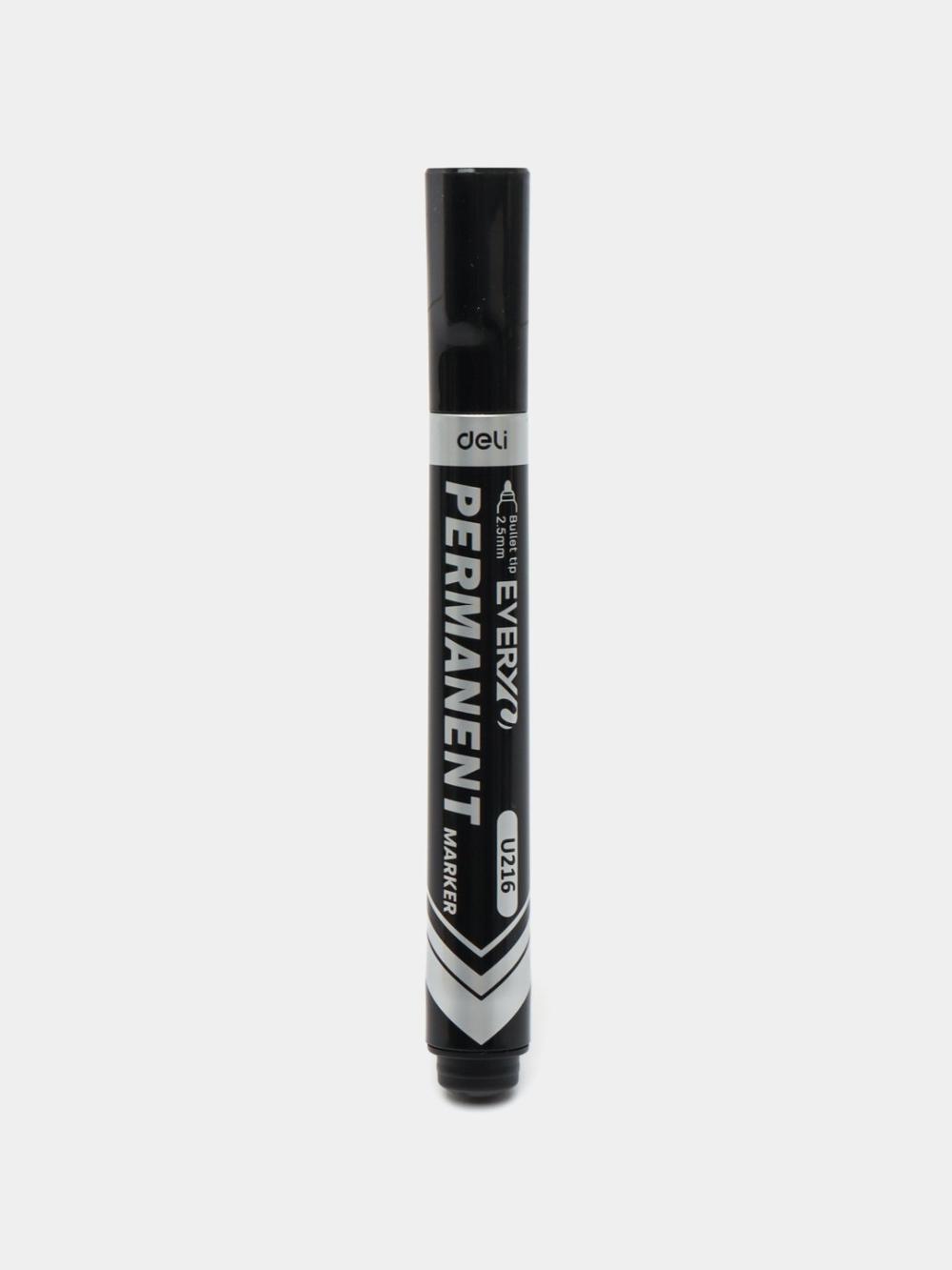 Permanent marker (qora) Deli 216-BK-EU 1