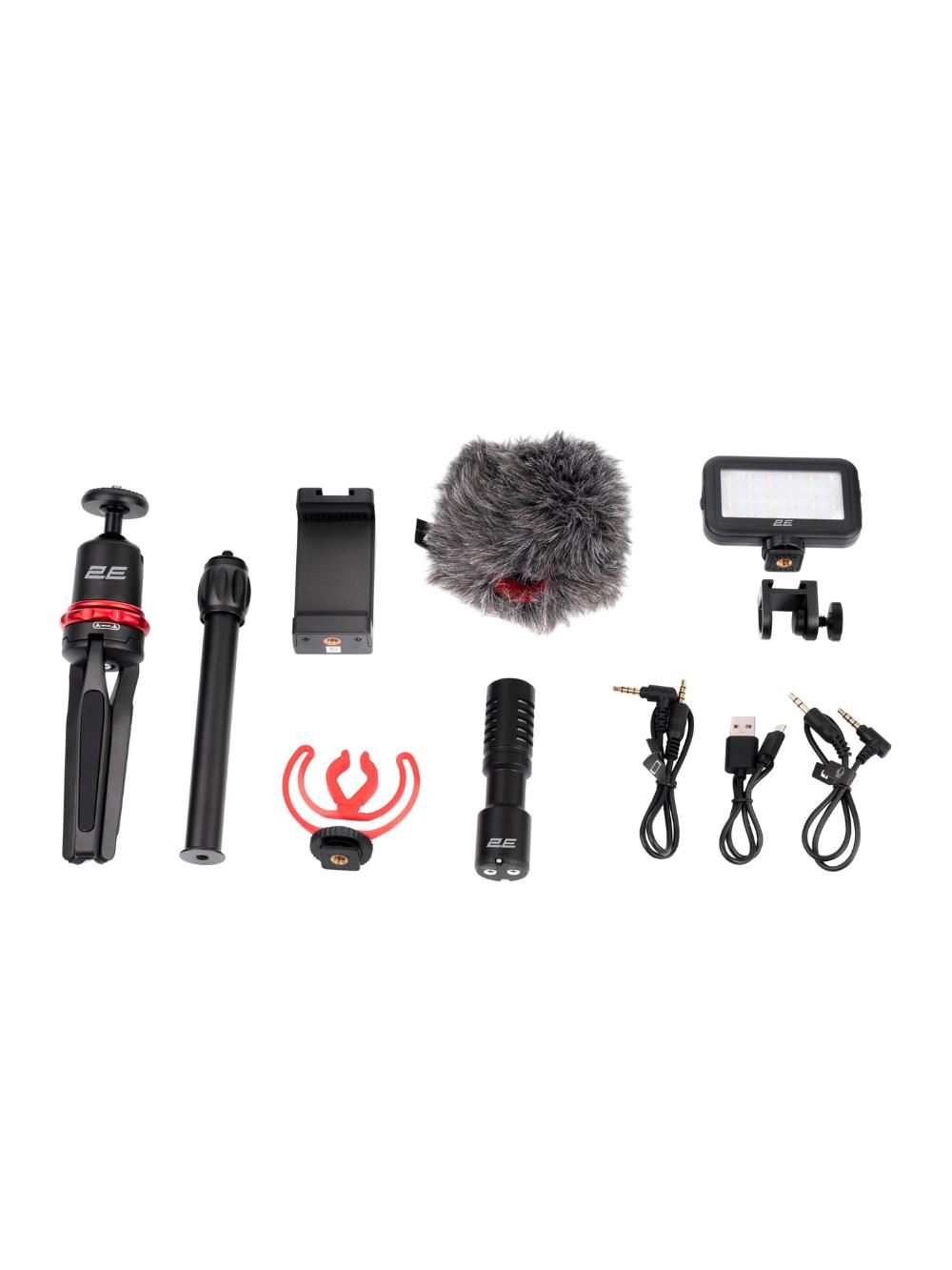 Микрофон с триподом для мобильных устройств 2E Microphone Maono by MM011 Vlog KIT, 3.5mm 5