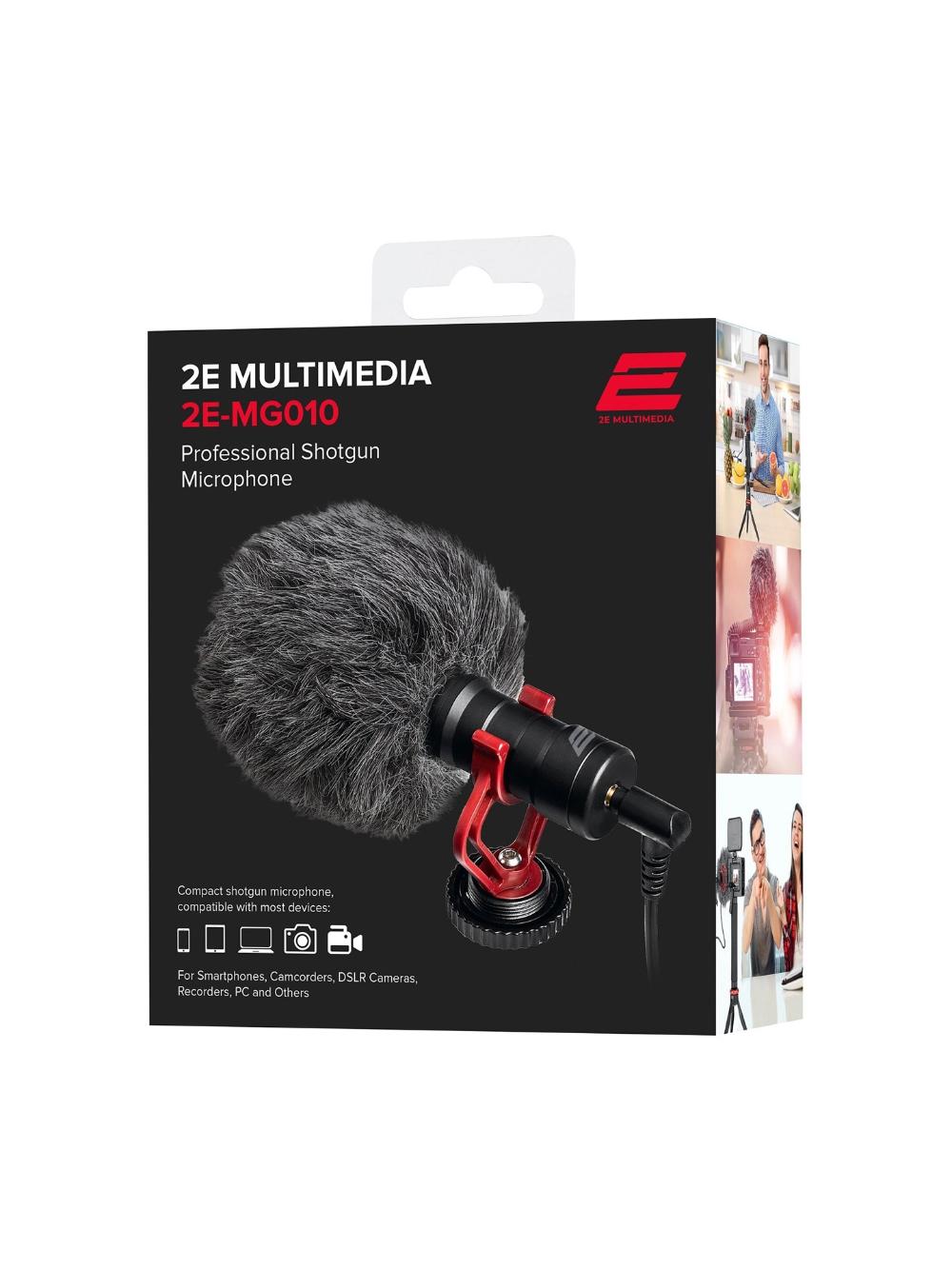 Микрофон-пушка 2Е MG010 Shoutgun Mic, 3.5mm 5
