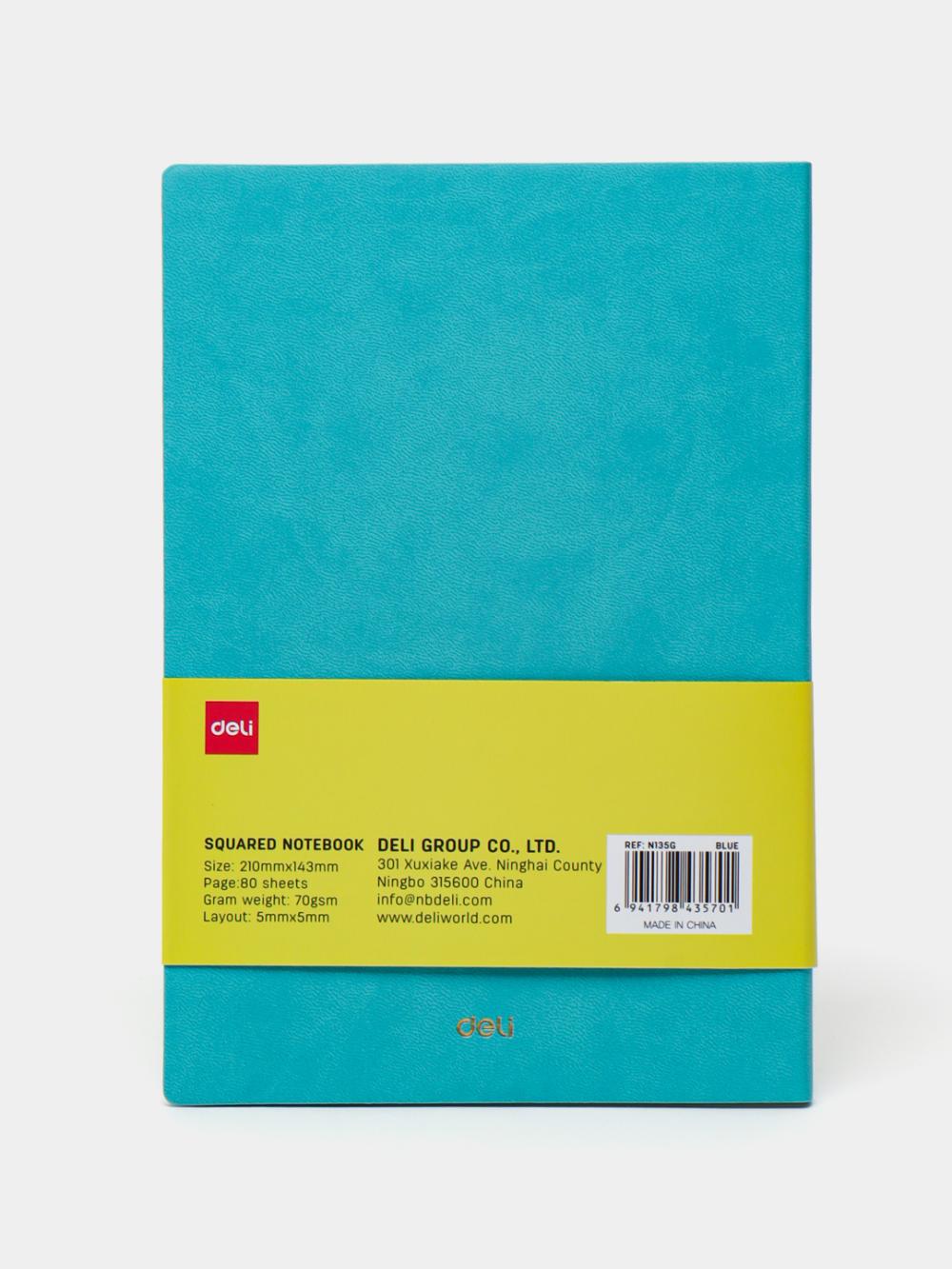 Книжка записная 96л A5 (зл) N126G Deli (клетка) 126G-N-gn 2