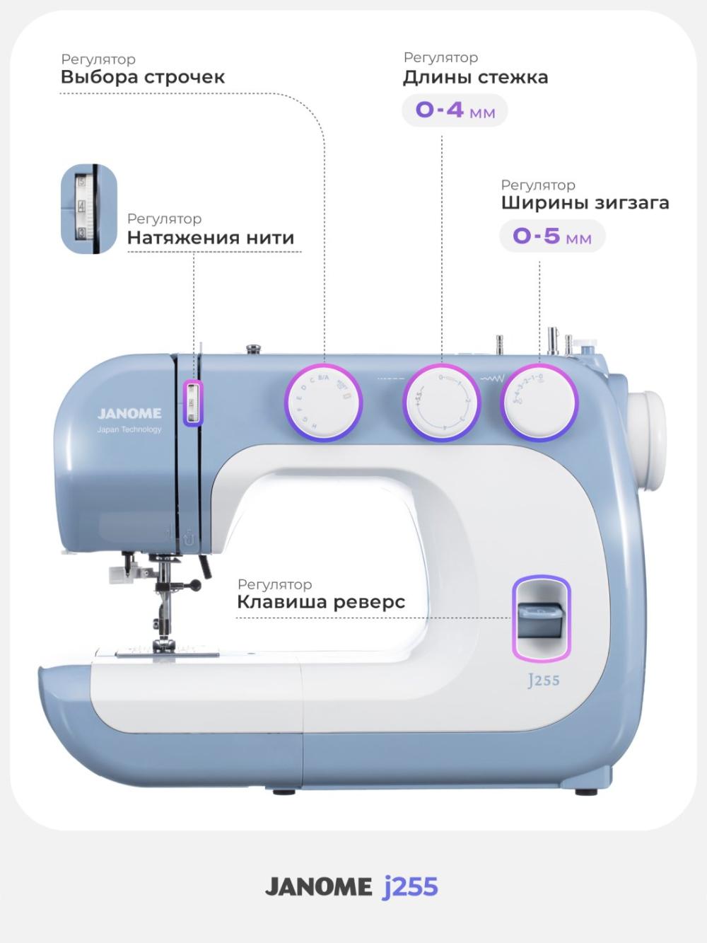 Швейная машина Janome J255 3