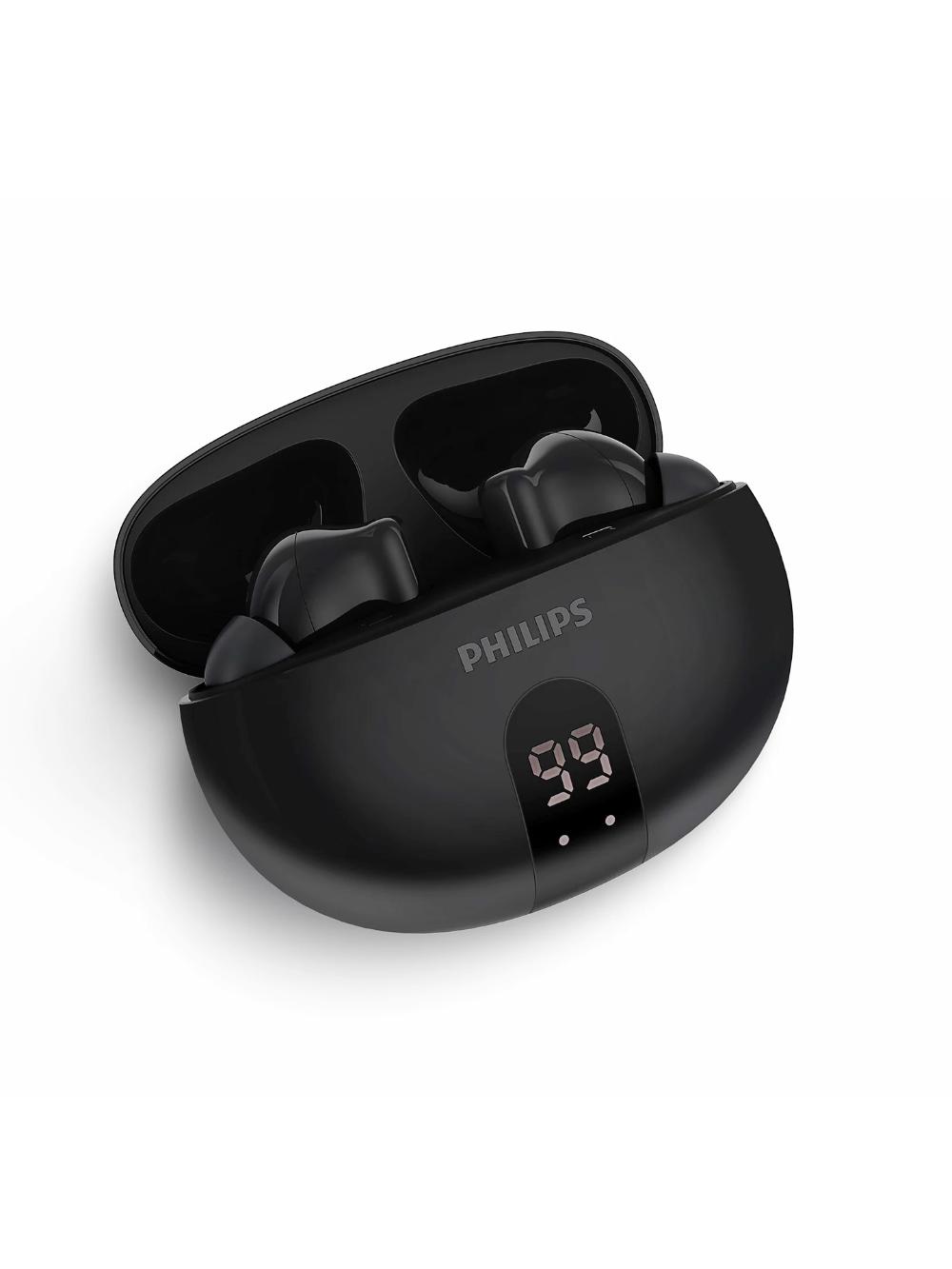 Philips TAT3559BK Haqiqiy simsiz shovqinni bartaraf qiluvchi naushniklar qora rangda 20 soatgacha o'ynash vaqti 3