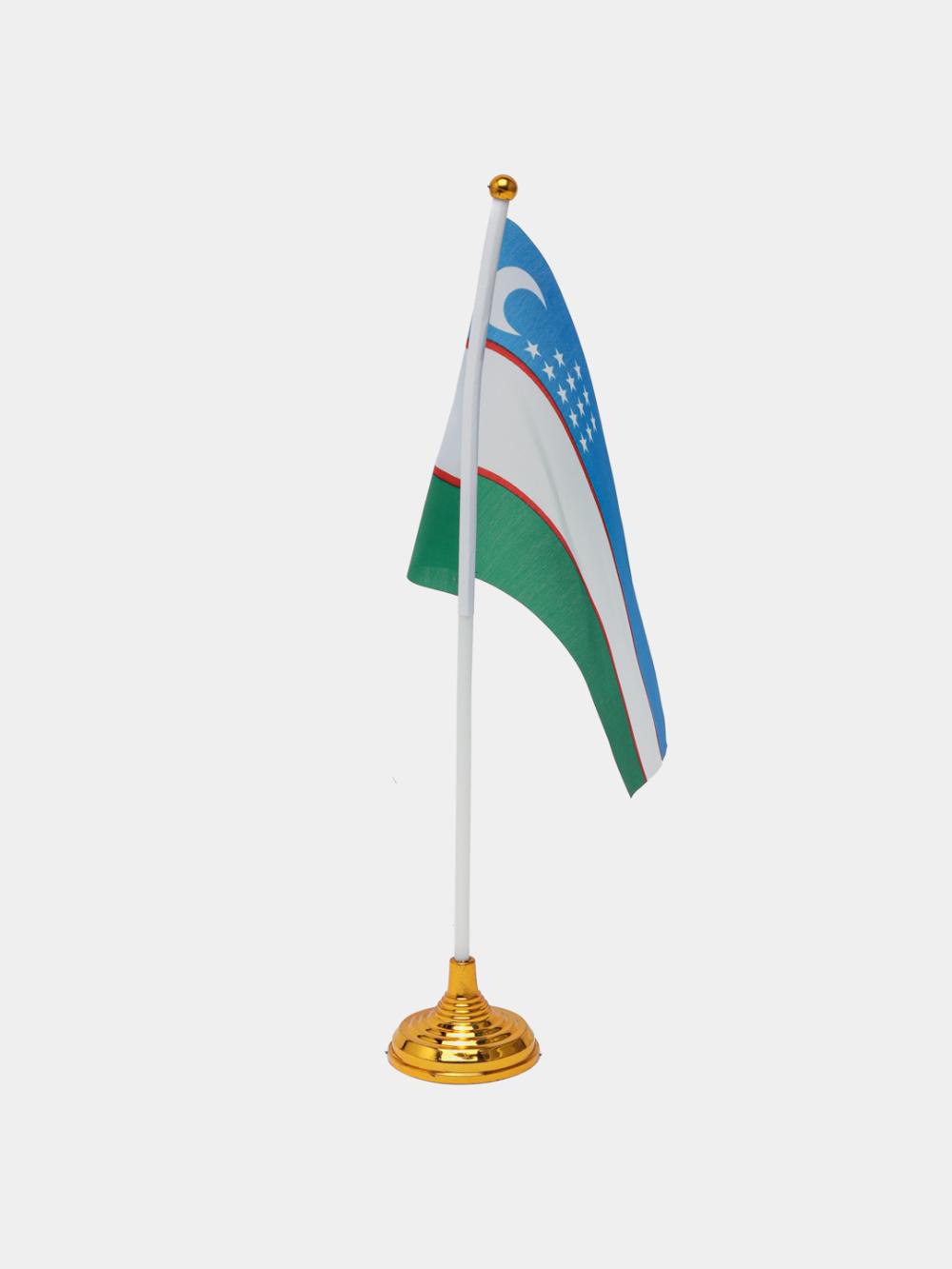 Флаг на мраморной подставке, 1x1.5 см, атлас, бахрома, с пластиковым покрытием, ФлагПластикПок 1