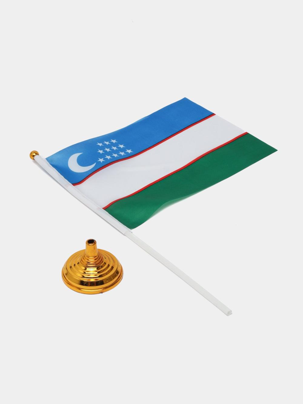 Флаг на мраморной подставке, 1x1.5 см, атлас, бахрома, с пластиковым покрытием, ФлагПластикПок 2