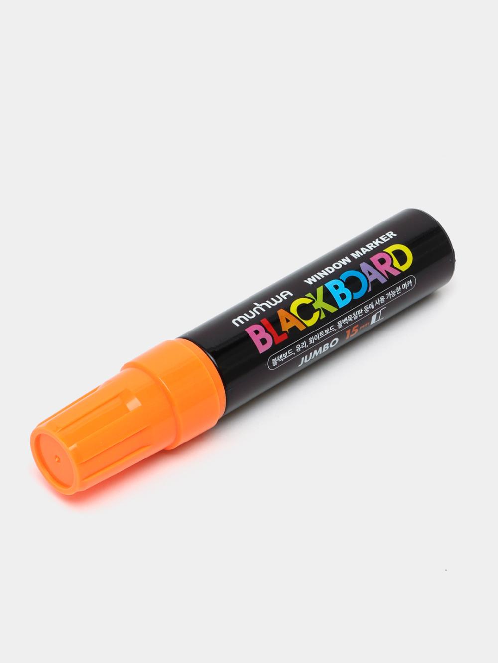 Bo‘r marker MunHwa "Black Board Jumbo" to‘q sariq, 15mm, suv asosli JBM15-11 2