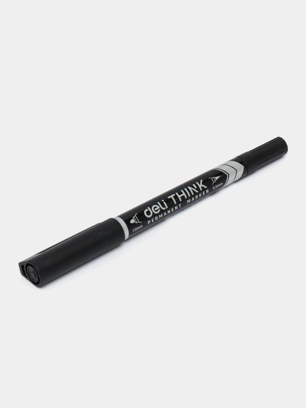 Permanent marker 2 tomonlama (qora) U211-BK Deli 211-BK-U 2