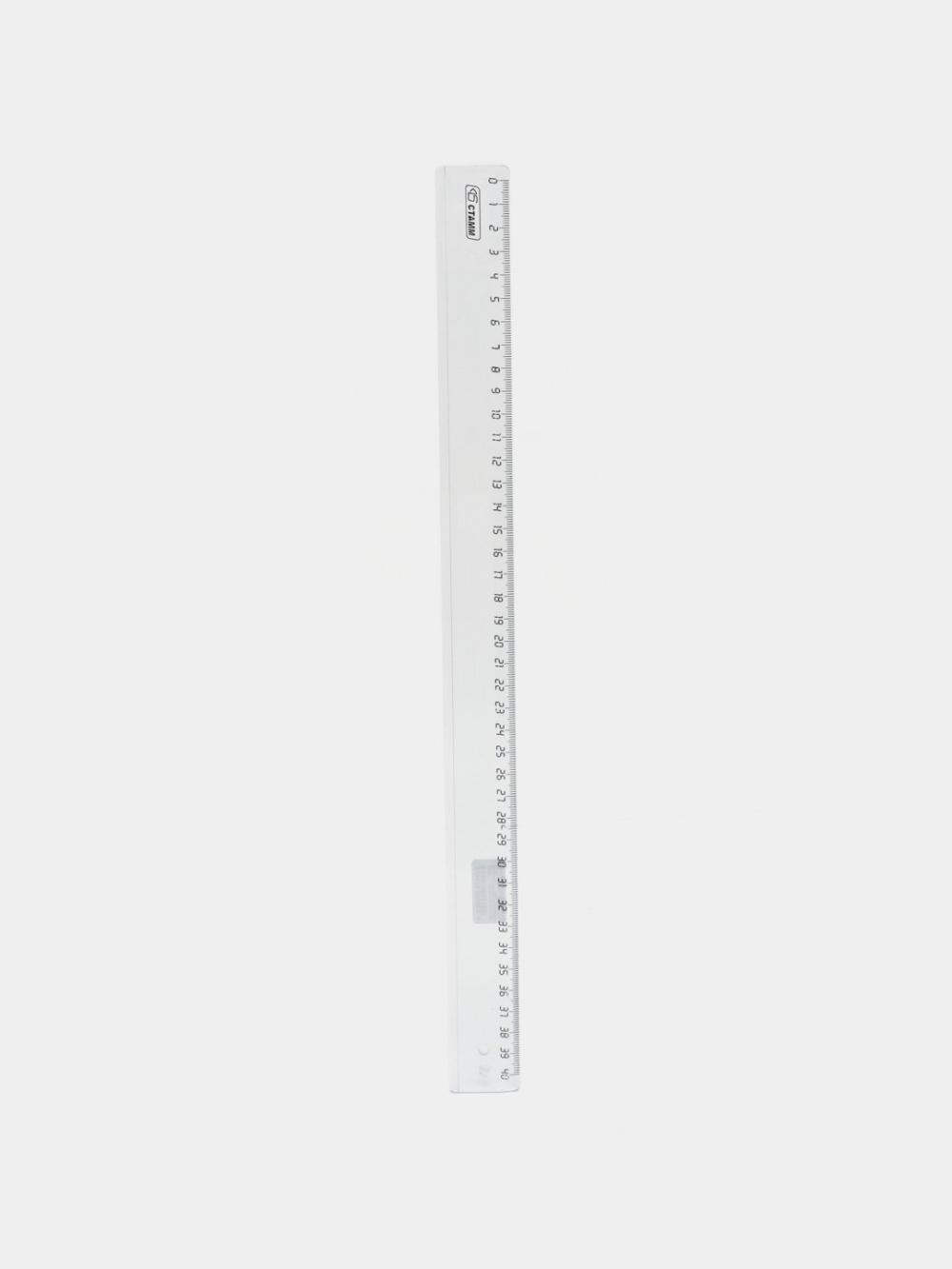 Lineyka 40sm Stamm, plastik, shaffof, rangsiz LN53 1