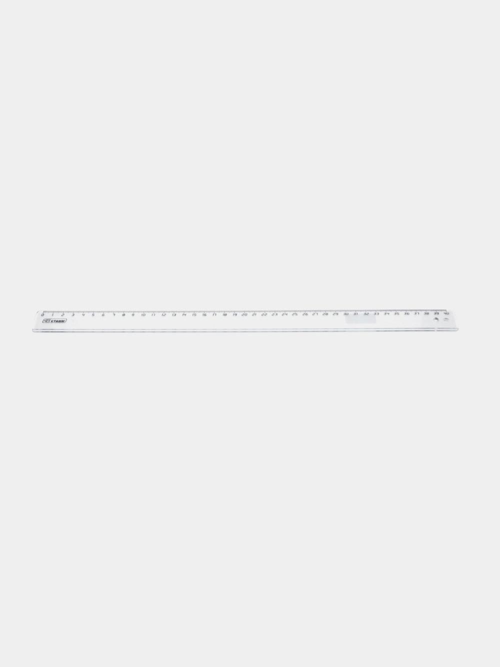Lineyka 40sm Stamm, plastik, shaffof, rangsiz LN53 2