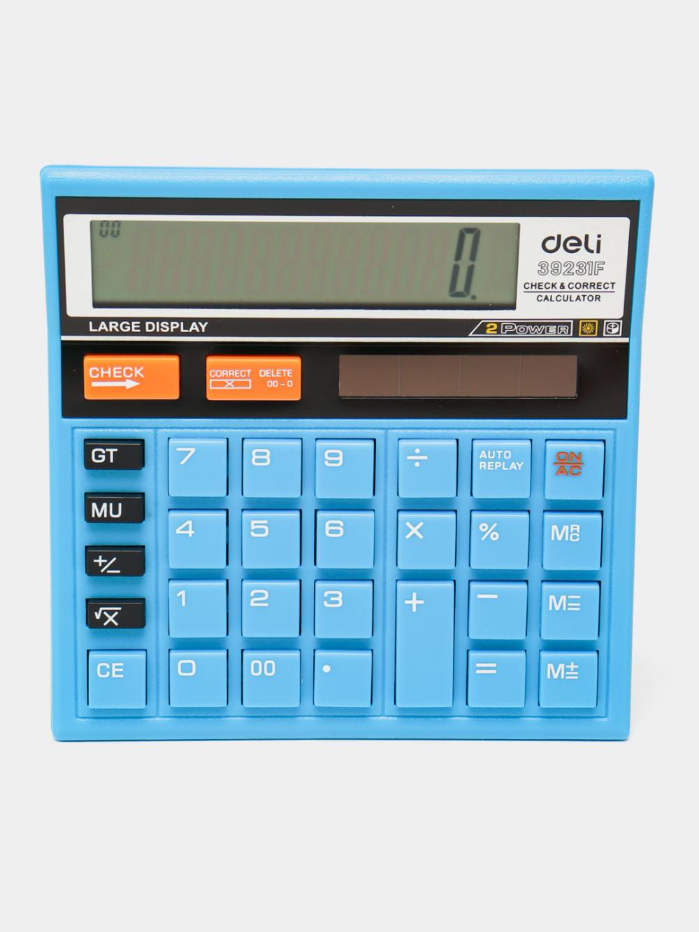 Калькулятор 12разр. CHECK (сн) 39231F Deli 39231F-bl 1