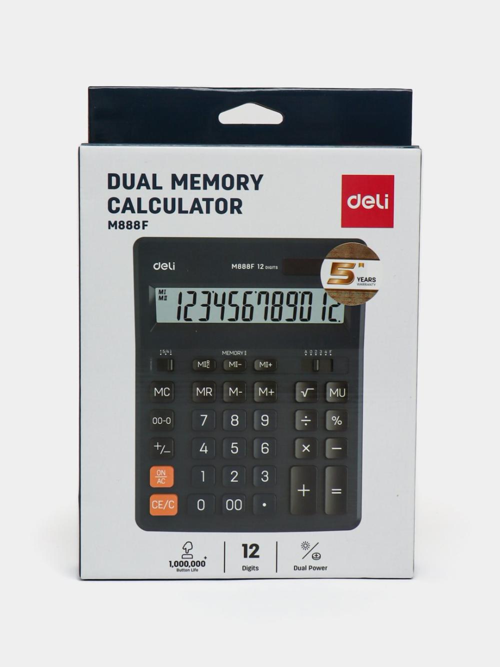 Калькулятор 12разр. (сн) M888 Deli 888-M-bl 2