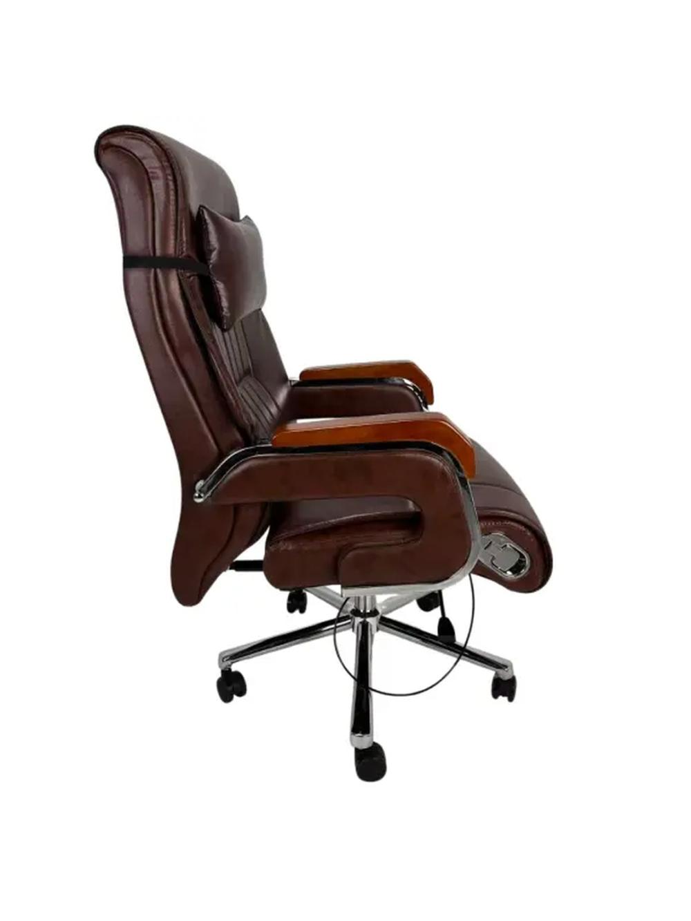 Руководительское кресло с деревянными подлокотниками VERLION BROWN 3