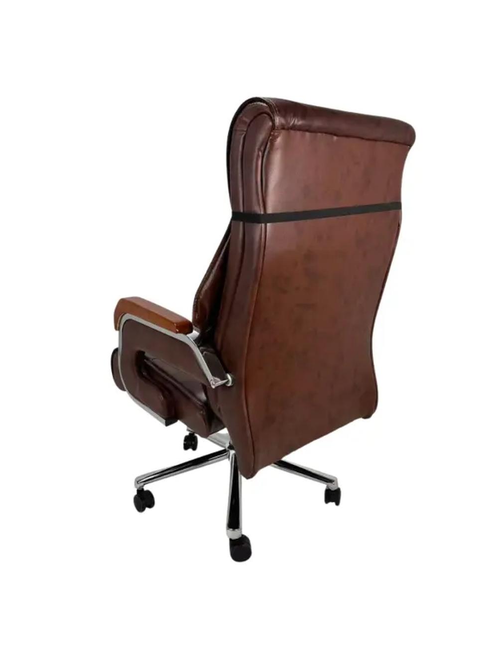 Руководительское кресло с деревянными подлокотниками VERLION BROWN 4
