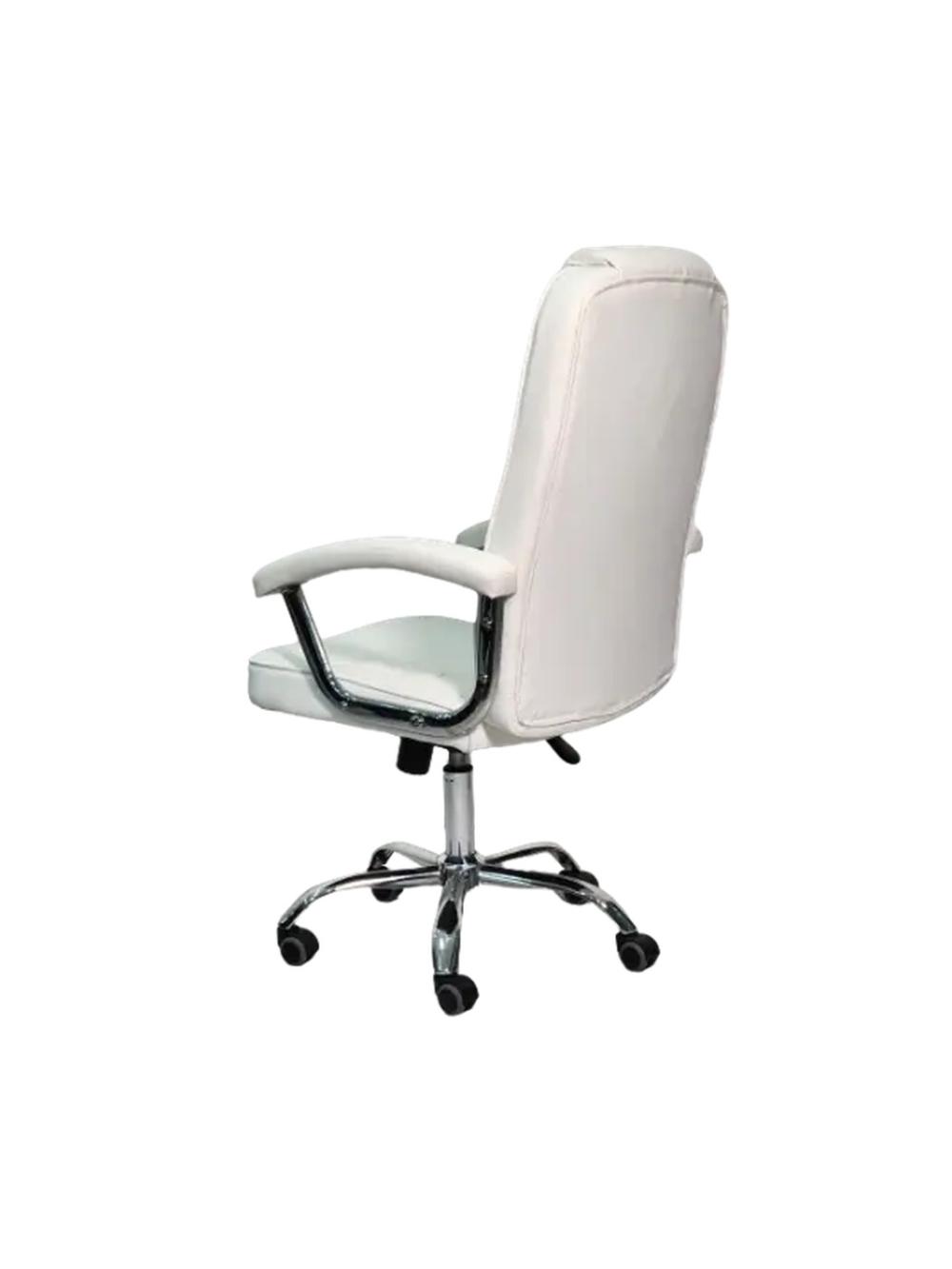 Sun’iy charm PU materialidan ergonomik kreslo OZONE WHITE 4