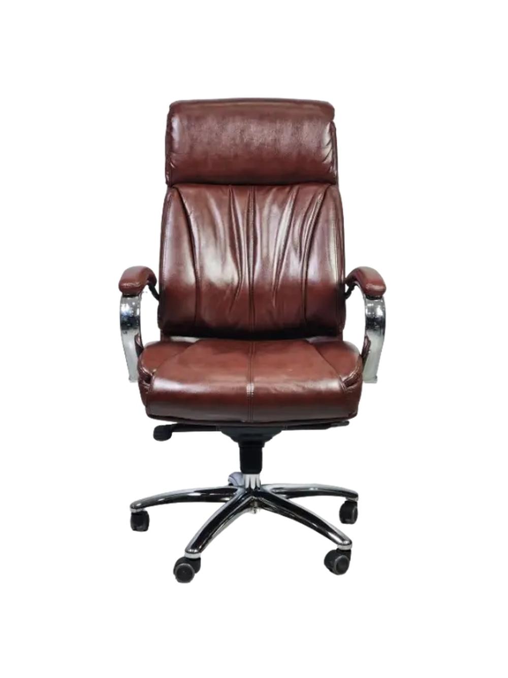Rahbarlar uchun charm NOBLE BROWN ofis kreslosi 3