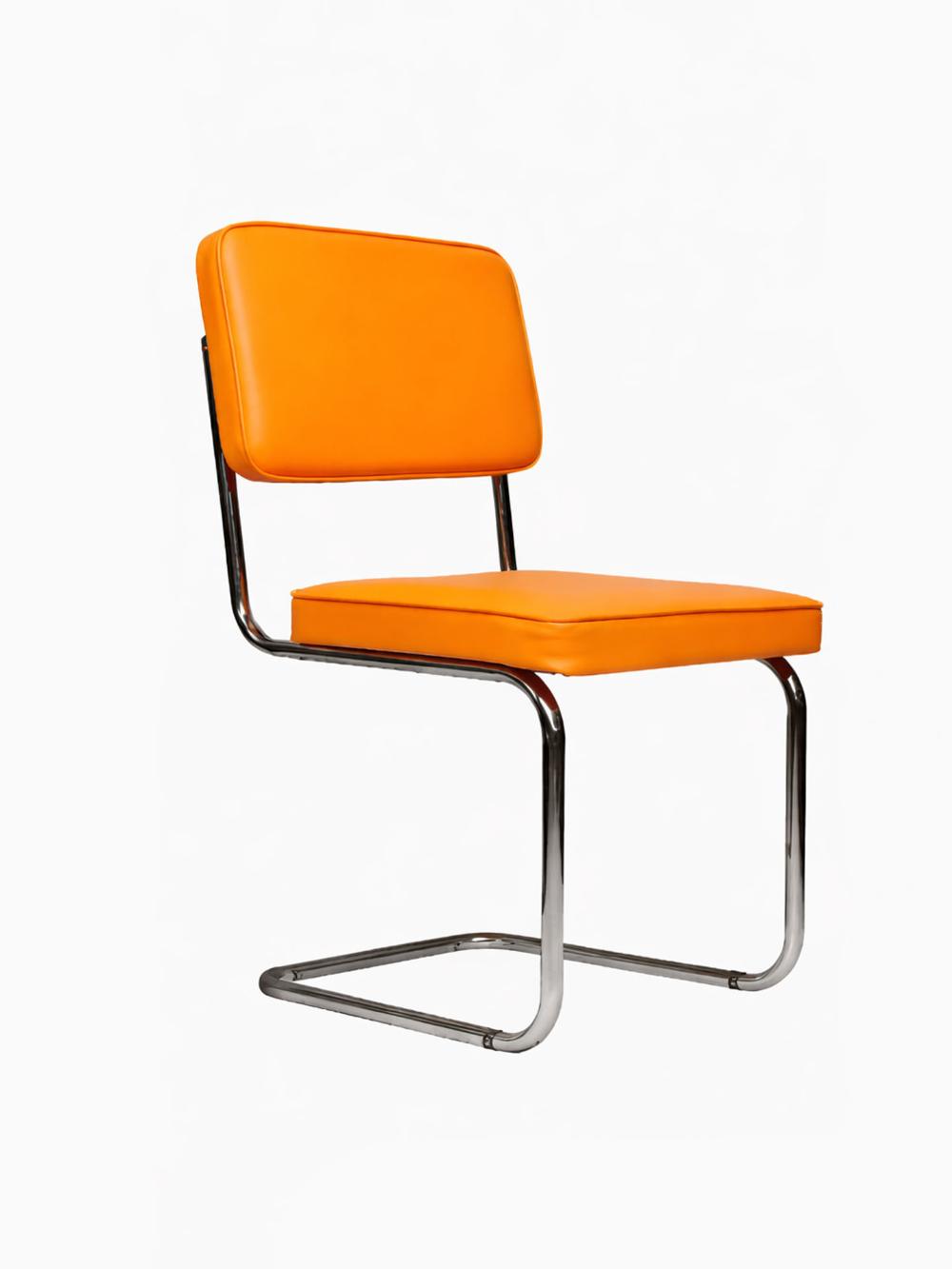 Стул с хромированными ножками SONIA ORANGE 1