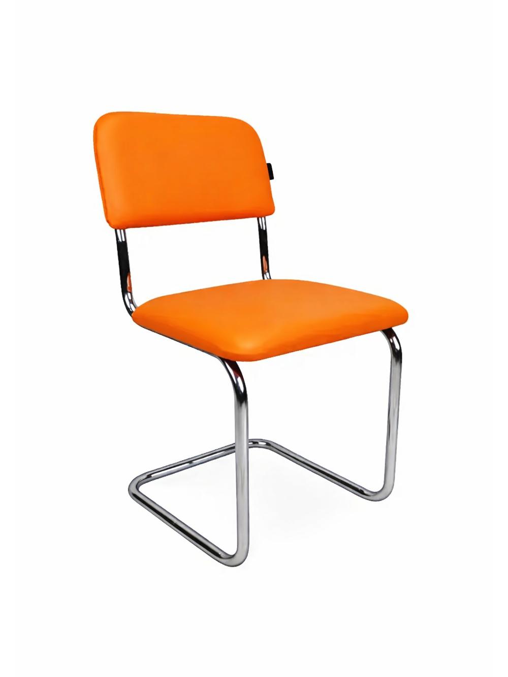 Стул с хромированными ножками SILVIA ORANGE 1