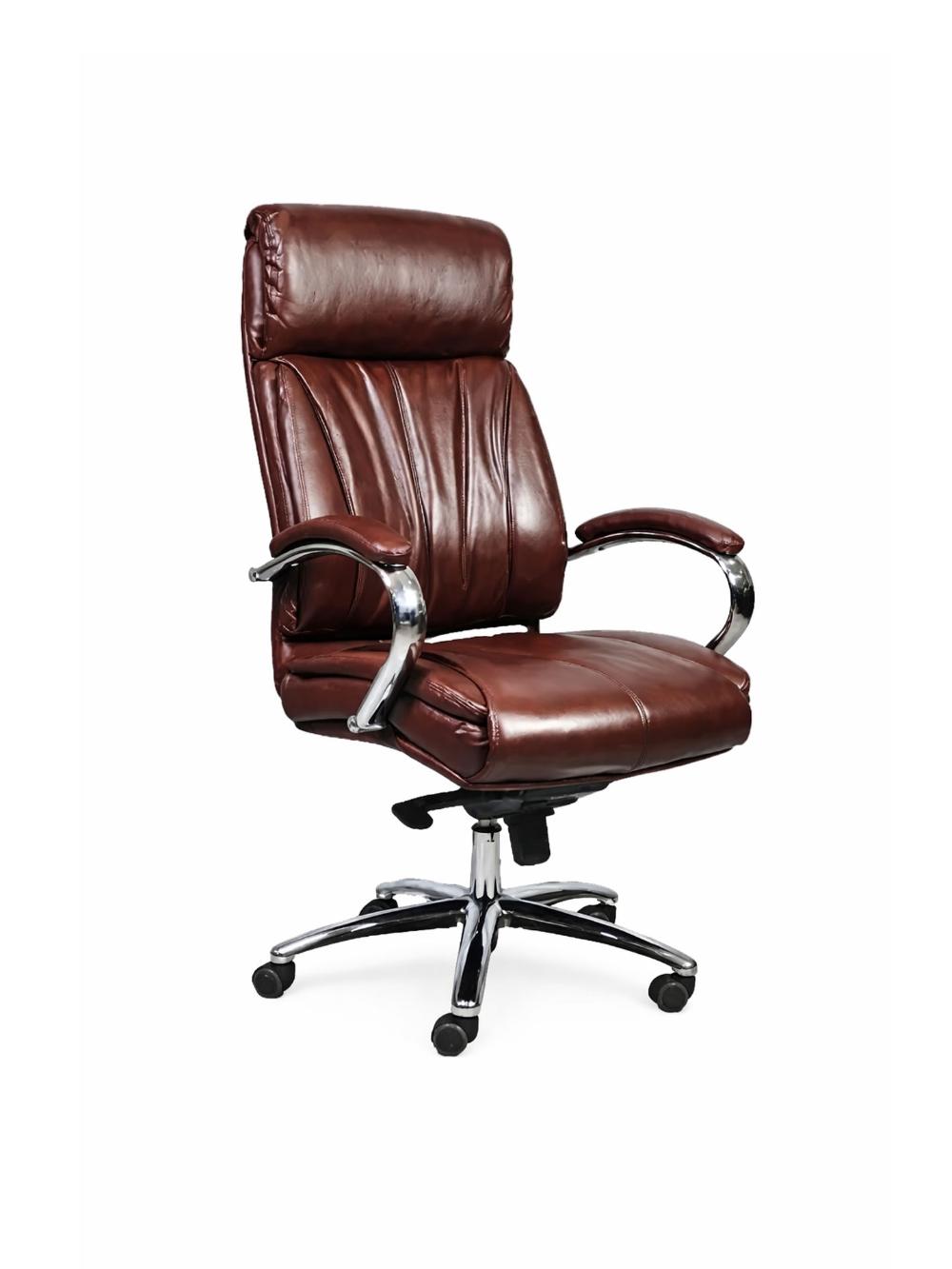Rahbarlar uchun charm NOBLE BROWN ofis kreslosi 2