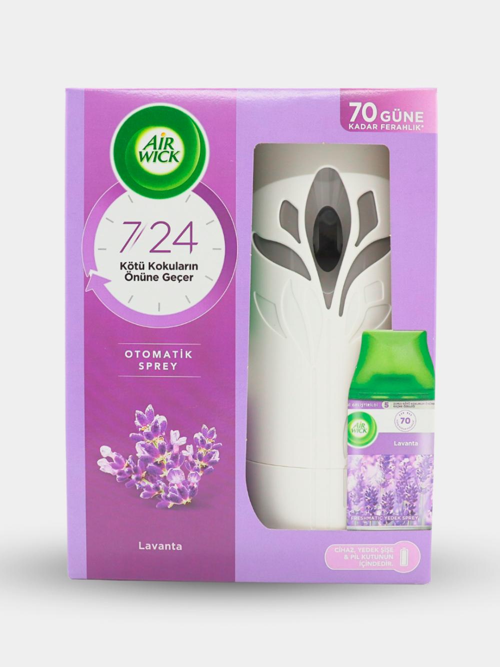 Airwick avtomatik aerozolli havo spreyi "Lavanda dalalari", 250ml 1