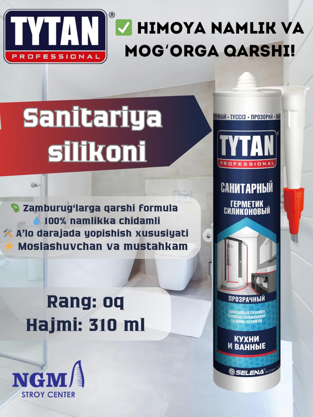 Silikon-germetik TYTAN 310 ml. Minimal buyurtma 5 donadan. 2