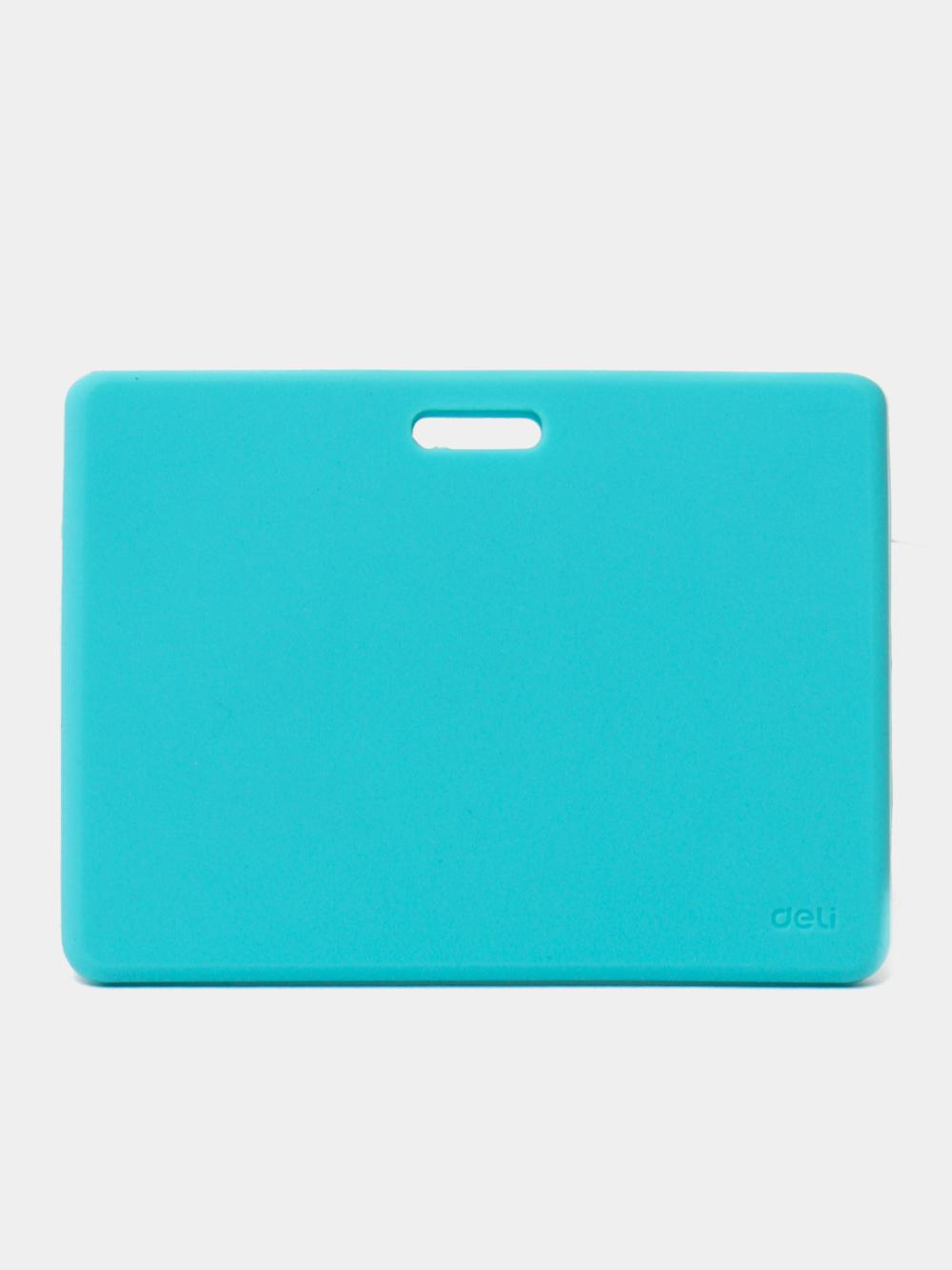 Бейдж гор. 90х54  8316 (бл) Deli силикон 8316wt 3