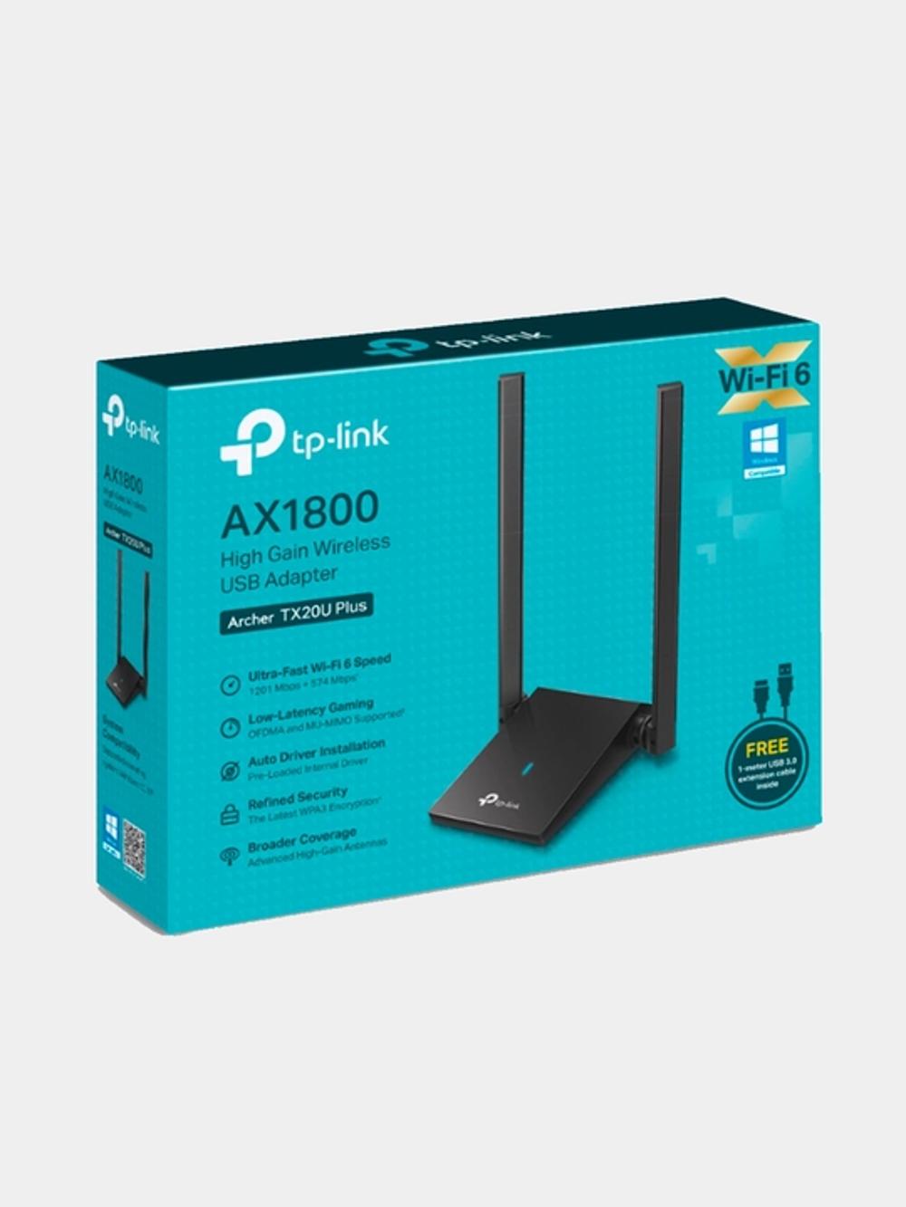 Tp-Link Wi-Fi 6-го поколений приёмник адаптер Archer TX20U Plus 1