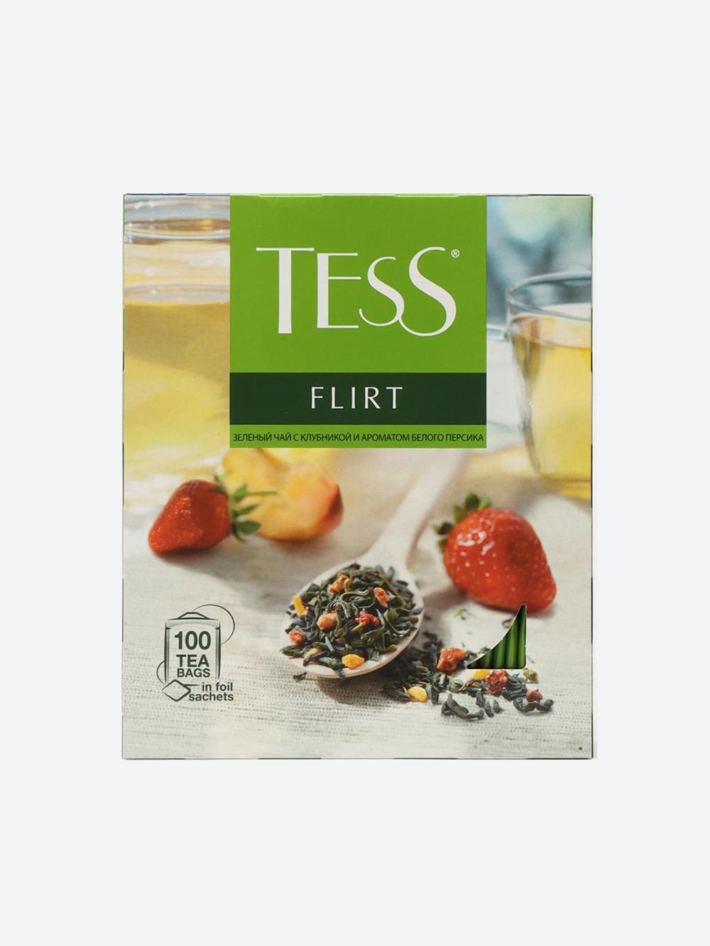 Чай зелёный TESS FLIRT 100 пакетиков. Цена указана за 8 пачек, 1 пачка в подарок. 2
