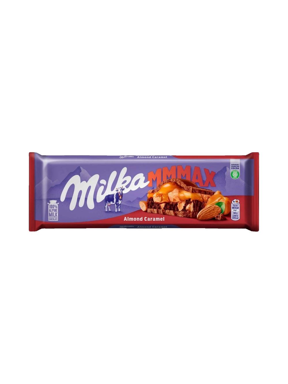 Молочный шоколад Milka MMMAX Almond Caramel с миндалём и карамелью, 300 г 1