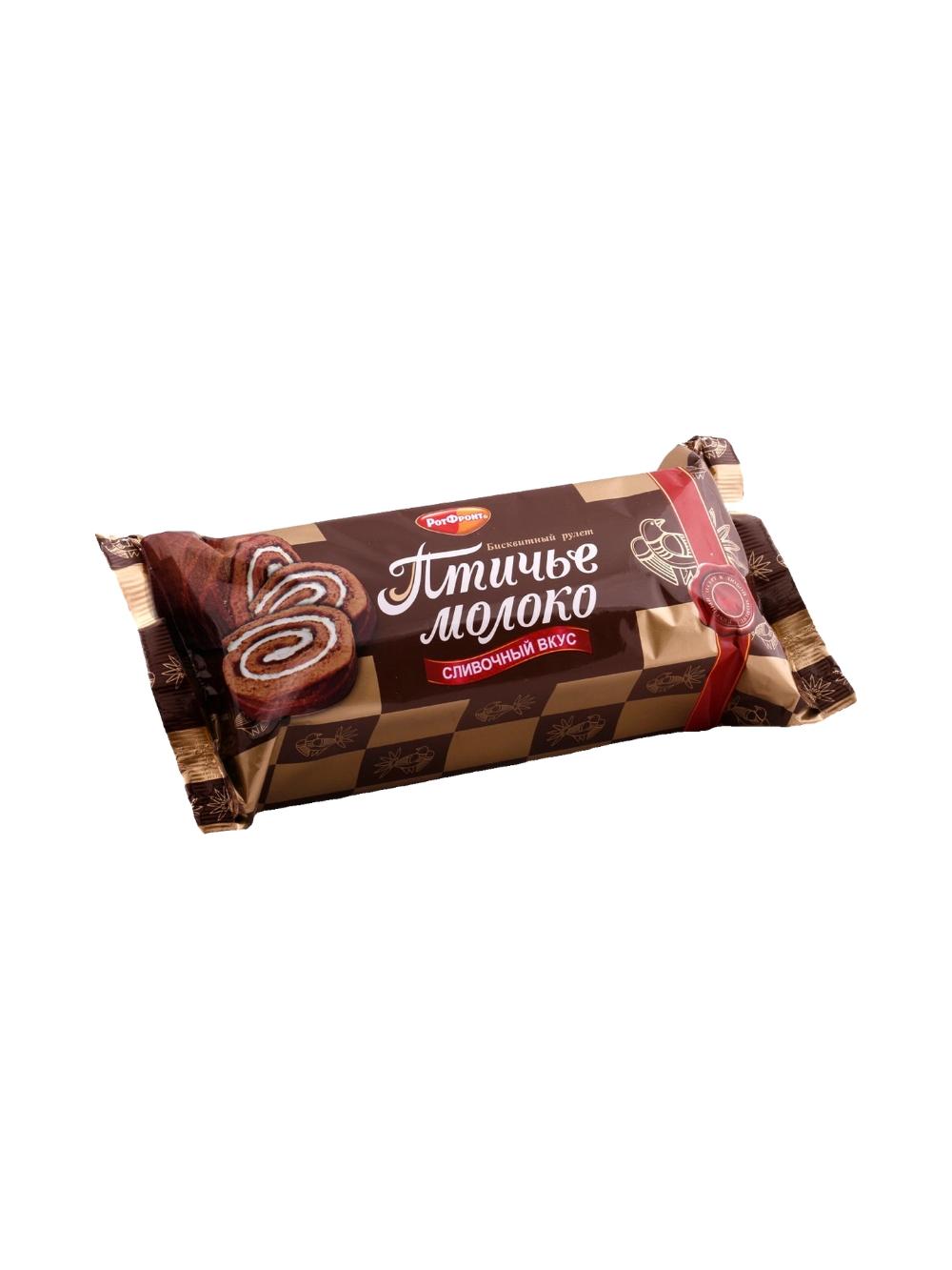 Рулет бисквитный "Птичье молоко", сливочный вкус, 200 гр, в упаковке 15 шт, Цена указана за упаковку 2