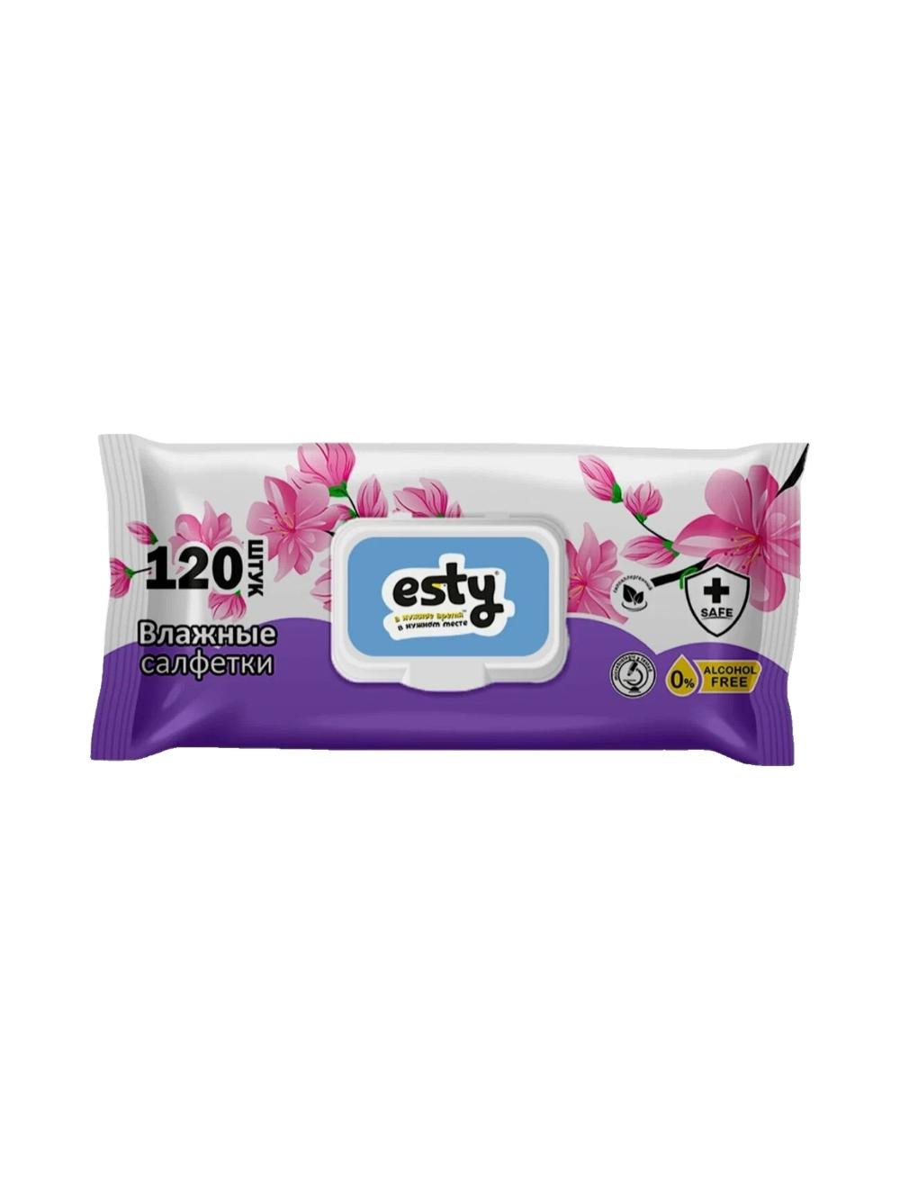 Влажные салфетки Esty "Сакура" 120 шт номинал заказ 12 шт 1