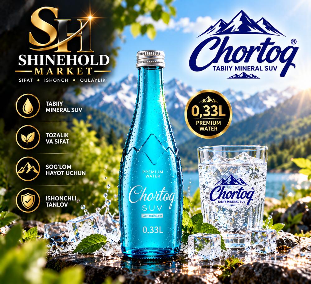 Премиальная артезианская вода Chortoq Premium Still негазированная в ст/б 0,33л 2