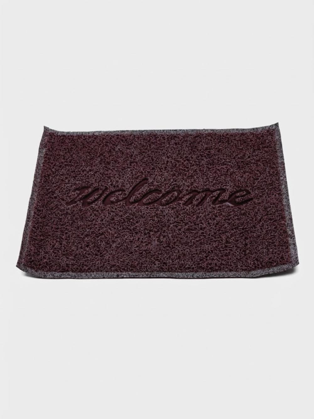Придверный коврик влаговпитывающий большой "WELCOME", 60x80 см, цвет коричневый 1