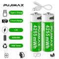 Pujimax AA akkumulyatorli batareykalar 4255mWh 2